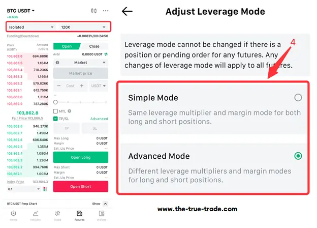 simple mode and advanced mode ourbit